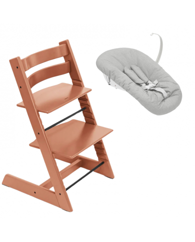 Stokke Promo Tripp Trapp Terracotta con Newborn