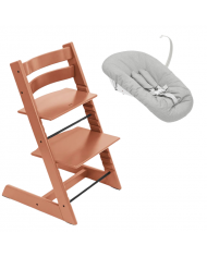Stokke Promo Tripp Trapp Terracotta con Newborn
