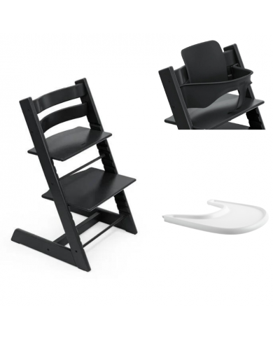 Stokke Promo Tripp Trapp Black con Baby Set e vassoio