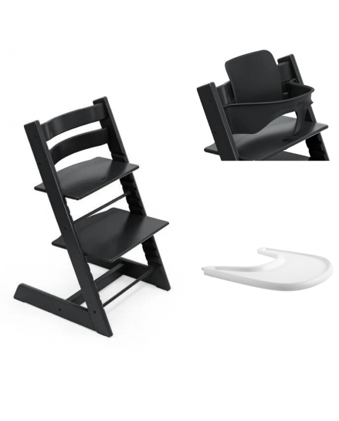 Stokke Promo Tripp Trapp Black con Baby Set e vassoio