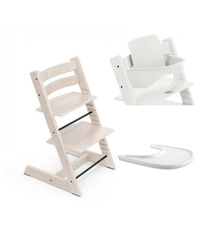 Stokke Promo Tripp Trapp Whitewash con Baby Set e vassoio
