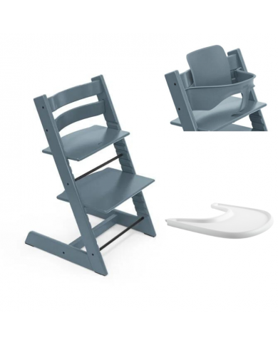 Stokke Promo Tripp Trapp Fjord Blue con Baby Set e vassoio
