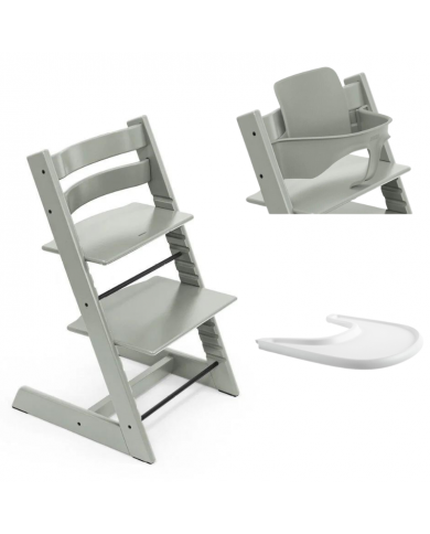 Stokke Promo Tripp Trapp Glacier Green con Baby Set e vassoio