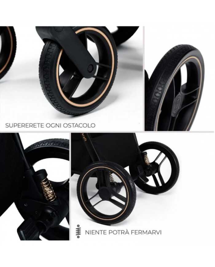Kinderkraft Trio Passeggino ,Carrozzina,Ovetto e Borsa NEA 2 BLACK