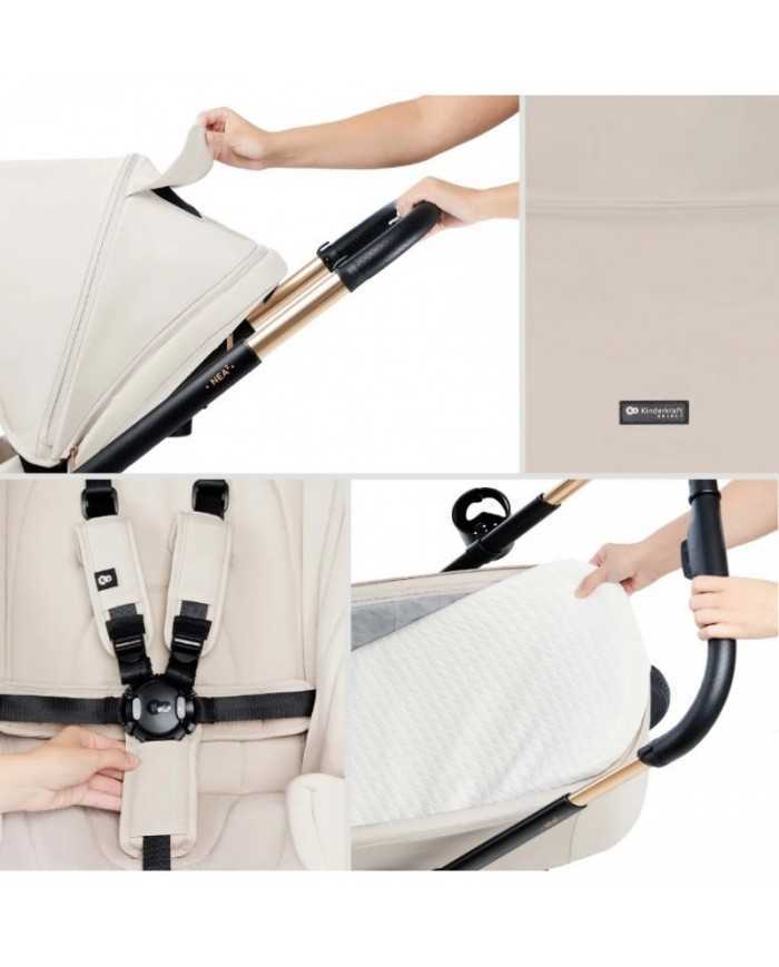 Kinderkraft Trio Passeggino ,Carrozzina,Ovetto e Borsa NEA 2 DEEP GREY