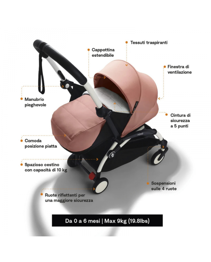 Stokke Passeggino Yoyo³ DUO Con Kit 0+ e 6+ White/Black