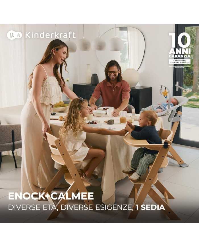 Seggiolone Enock In Legno Naturale 4 in 1 Con Sdraietta