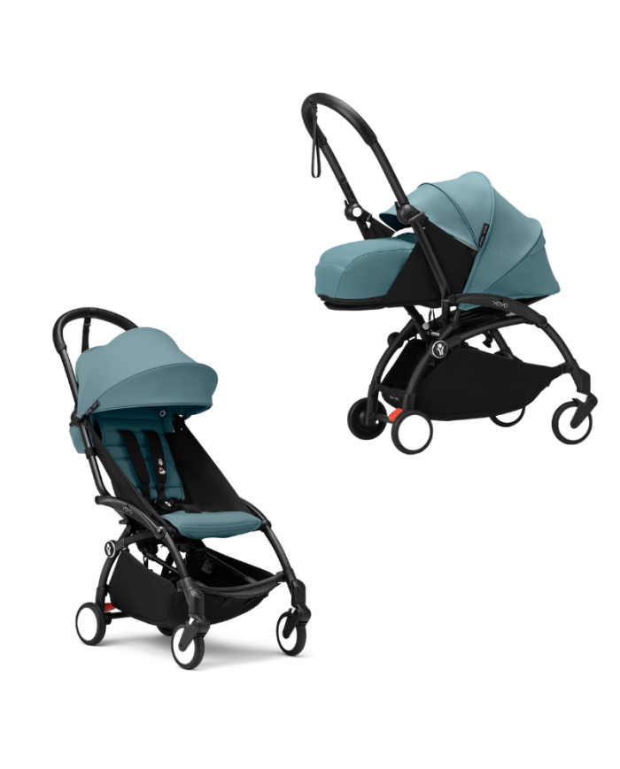 Stokke Duo Yoyo³ Kit 0+ e 6+ Black/Aqua