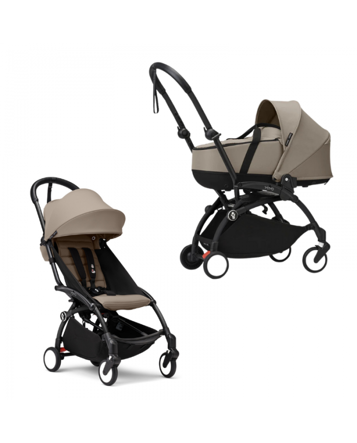 Stokke Yoyo³ con bassinet e rivestimento 6+ Black/Taupe