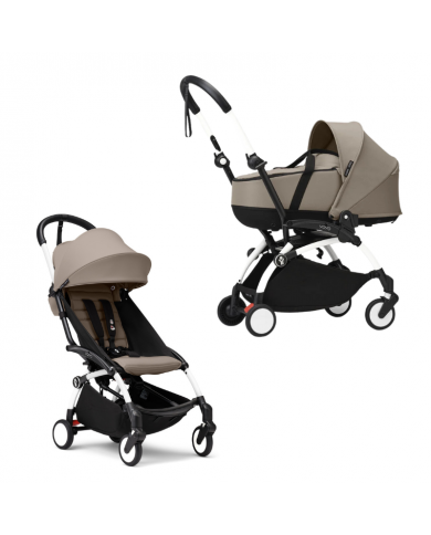 Stokke Yoyo³ con bassinet e rivestimento 6+ White/Taupe