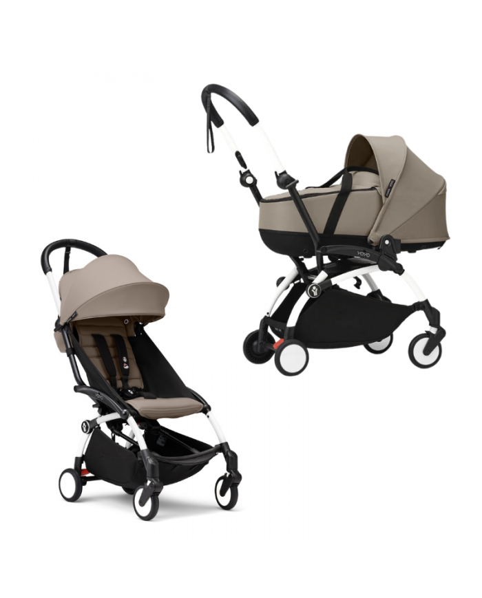 Stokke Yoyo³ con bassinet e rivestimento 6+ White/Taupe