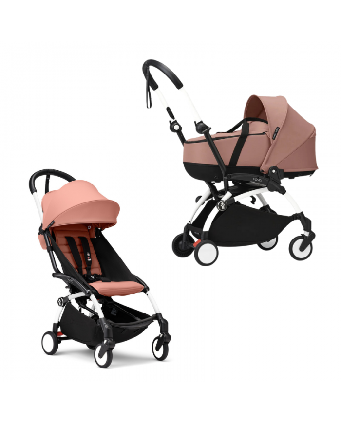 Stokke Yoyo³ con bassinet e rivestimento 6+ White/Ginger
