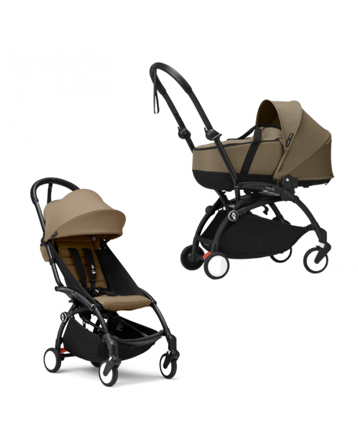 Stokke Yoyo³ con bassinet e rivestimento 6+ Black/Toffee
