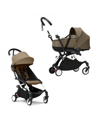 Stokke Yoyo³ con bassinet e rivestimento 6+ White/Toffee