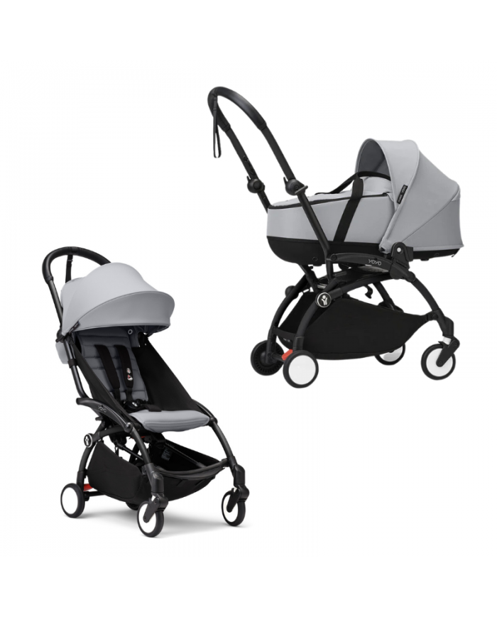 Stokke Yoyo³ con bassinet e rivestimento 6+ Black/Stone