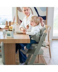 Stokke Promo Tripp Trapp Glacier Green con Babyset e cuscino