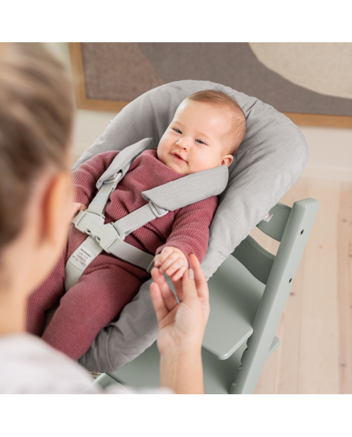 Stokke Promo Tripp Trapp Glacier green con Newborn e Baby set