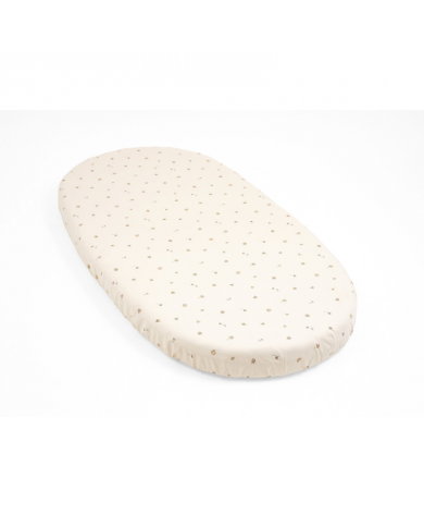 Stokke Sleepi Bed V3 Lenzuolo Sotto Flower Ecru