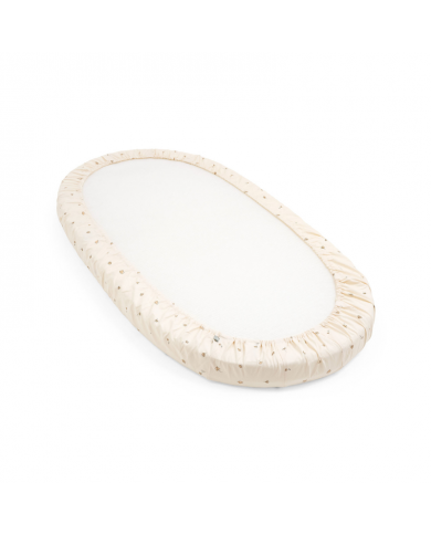 Stokke Sleepi Bed V3 Lenzuolo Sotto Flower Ecru