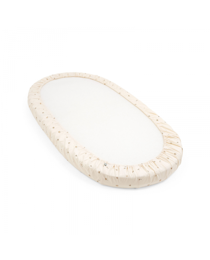 Stokke Sleepi Bed V3 Lenzuolo Sotto Flower Ecru