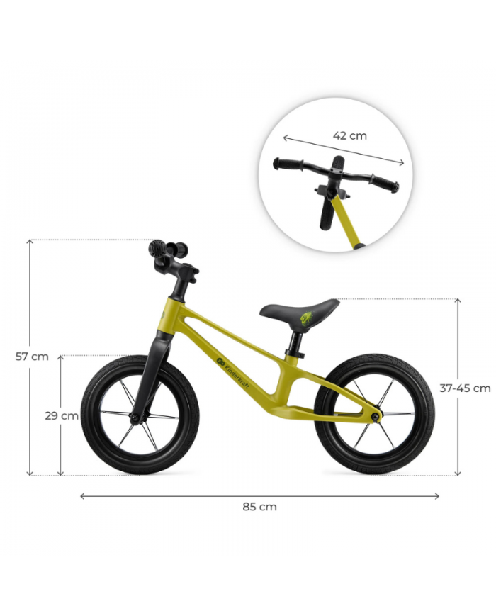 Kinderkraft Bicicletta per Bambini ETER Gialla