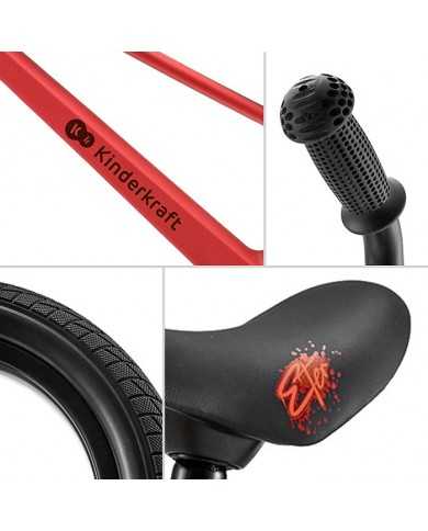Kinderkraft Bicicletta per Bambini ETER Rosso