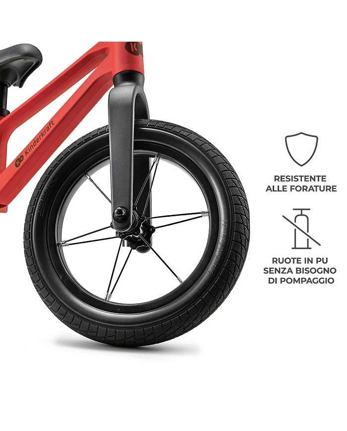 Kinderkraft Bicicletta per Bambini ETER Rosso