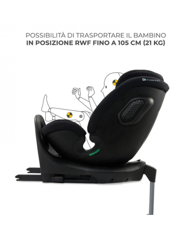Kinderkraft Seggiolino auto 0-36kg XRIDER 2 I-size Nero