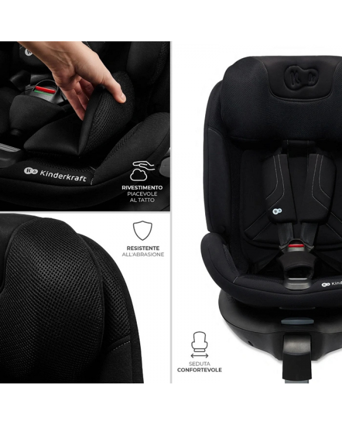 Kinderkraft Seggiolino auto 0-36kg XRIDER 2 I-size Nero