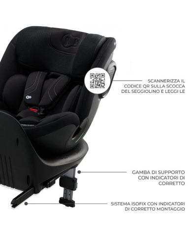Kinderkraft Seggiolino auto 0-36kg XRIDER 2 I-size Nero