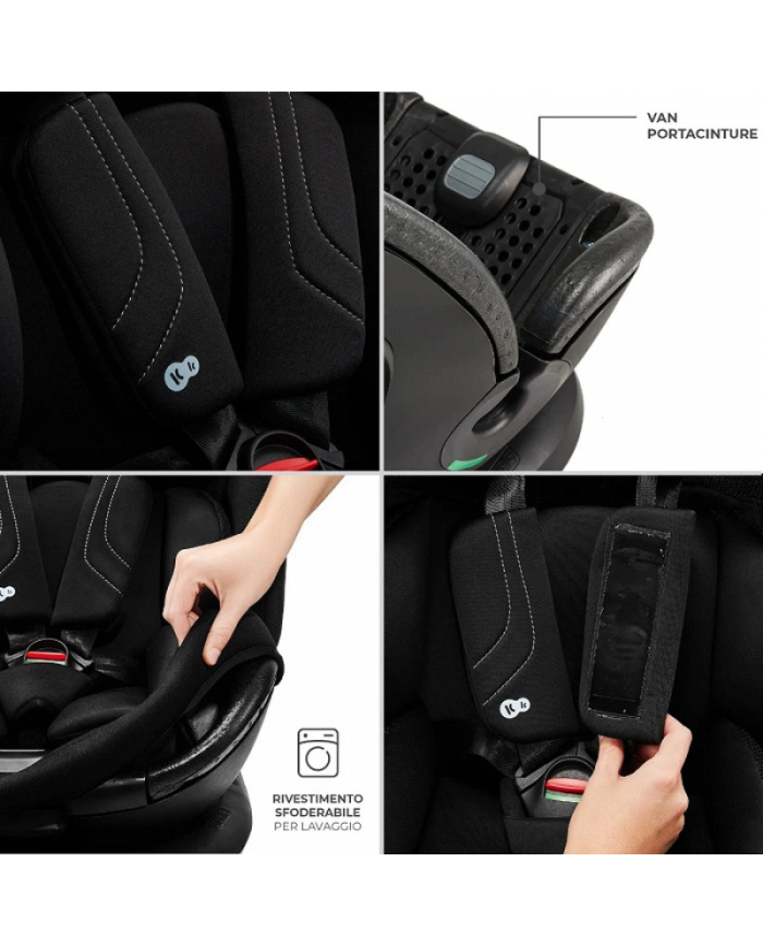 Kinderkraft Seggiolino auto 0-36kg XRIDER 2 I-size Nero