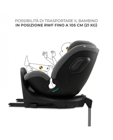 Kinderkraft Seggiolino auto 0-36kg XRIDER 2 I-size Grigio