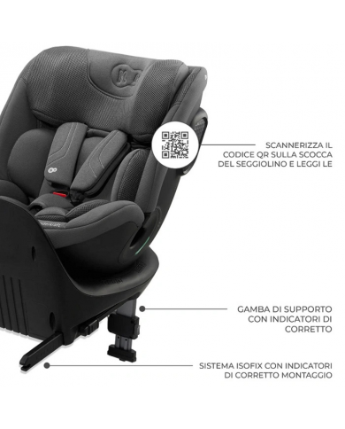 Kinderkraft Seggiolino auto 0-36kg XRIDER 2 I-size Grigio