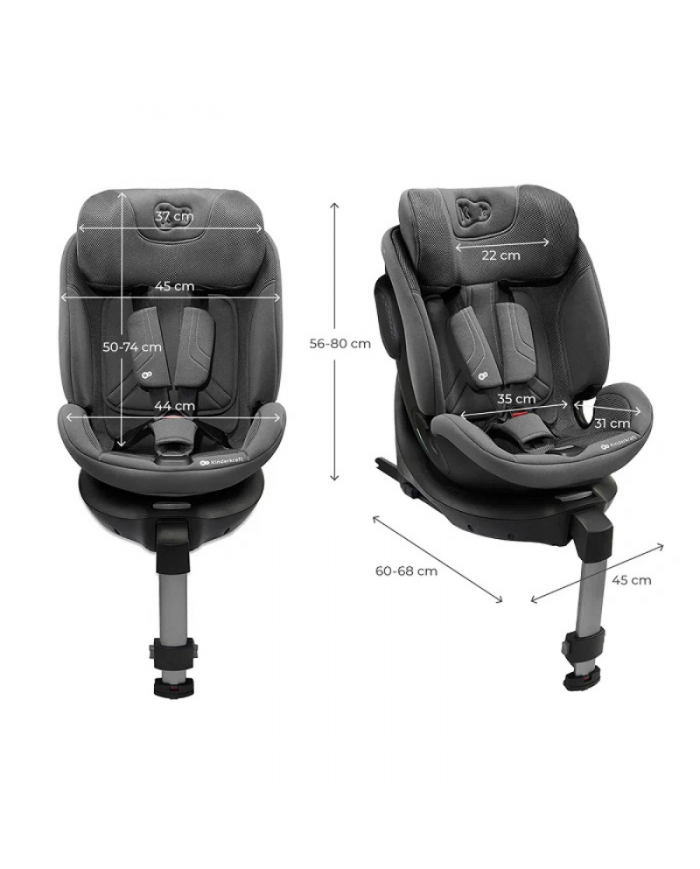Kinderkraft Seggiolino auto 0-36kg XRIDER 2 I-size Grigio