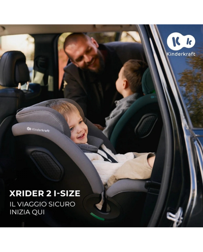 Kinderkraft Seggiolino auto 0-36kg XRIDER 2 I-size Grigio