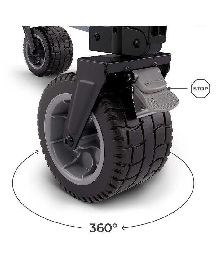 Kinderkraft Carrello da Trasporto Pieghevole ROLLSTER Nero