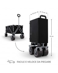 Kinderkraft Carrello da Trasporto Pieghevole ROLLSTER Nero