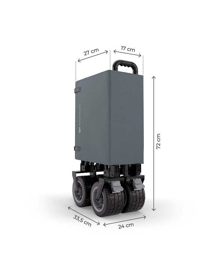 Kinderkraft Carrello da Trasporto Pieghevole ROLLSTER Grigio