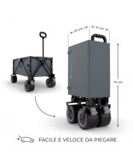 Kinderkraft Carrello da Trasporto Pieghevole ROLLSTER Grigio