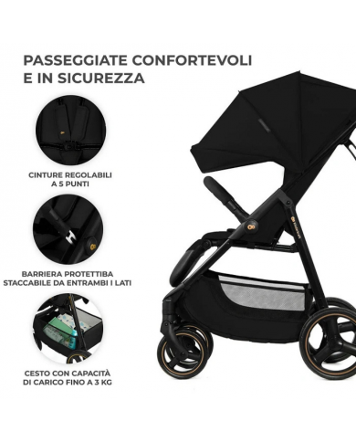 Kinderkraft Passeggino Leggero 0-25kg TRIG3 Nero