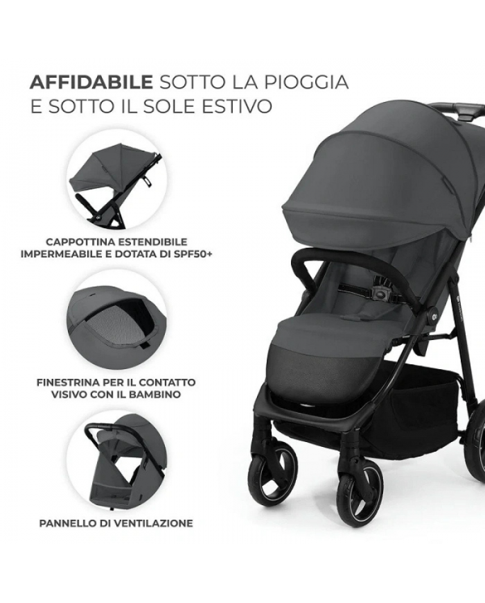 Kinderkraft Passeggino Leggero 0-25kg TRIG3 Grigio