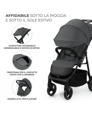 Kinderkraft Passeggino Leggero 0-25kg TRIG3 Grigio