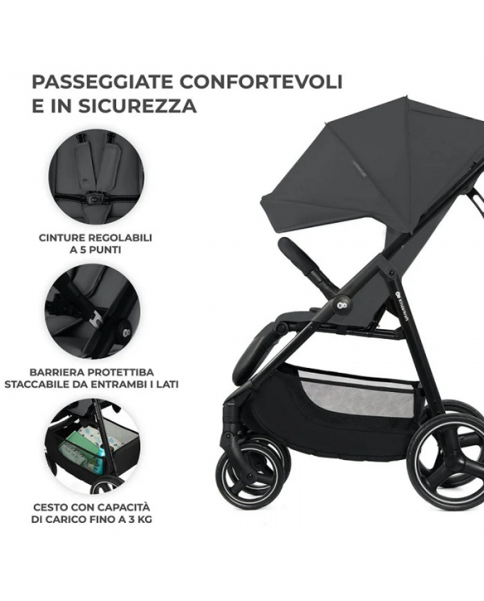 Kinderkraft Passeggino Leggero 0-25kg TRIG3 Grigio