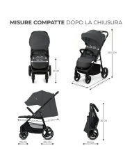Kinderkraft Passeggino Leggero 0-25kg TRIG3 Grigio