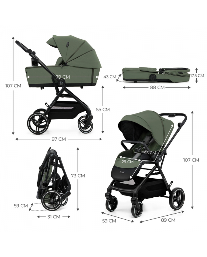 Kinderkraft Trio Leggero YOXI Verde Kinderkraft Trio Leggero YOXI Verde
