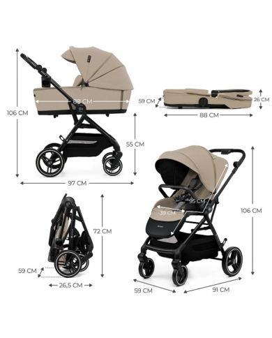 Kinderkraft Trio Leggero YOXI Beige Kinderkraft Trio Leggero YOXI Beige