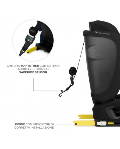 Kinderkraft Seggiolino auto 9-36kg FIX2GO Nero