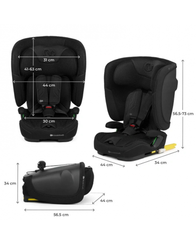 Kinderkraft Seggiolino auto 9-36kg FIX2GO Grigio