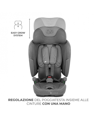 Kinderkraft Seggiolino auto 9-36kg FIX2GO Grigio