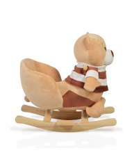Moni Dondolo Plush Rocking Animal Bear Khaki